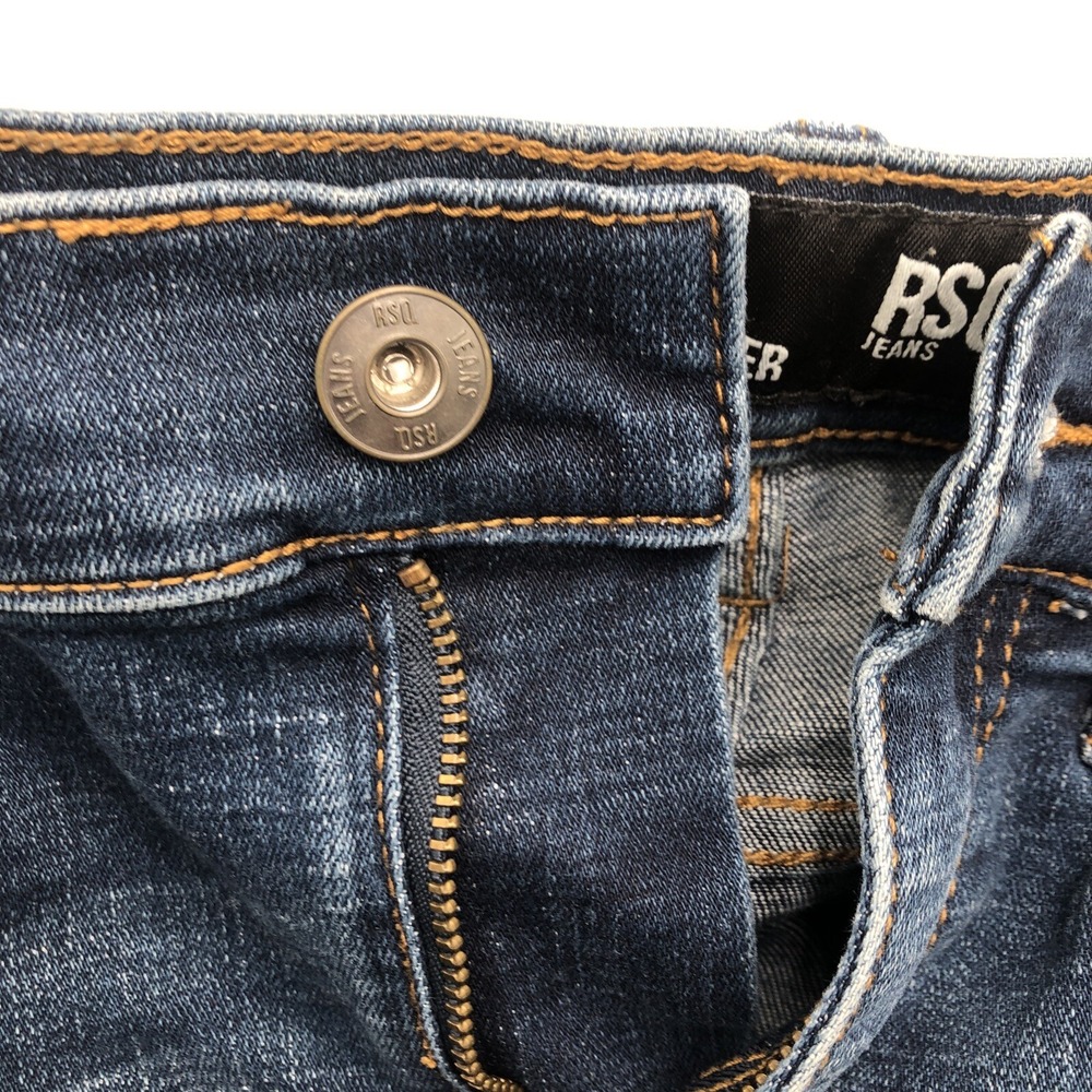 RSQ Seattle Skinny Taper Blue Jeans 30W 30L Preowned 73%C 23%P 2%R 2%Spandex - Picture 8 of 16